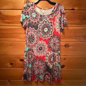 Floral Patterned Midi Dress